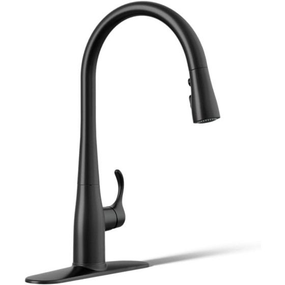 Pull-out kitchen faucet, three-head faucet, kitchen sink faucet with pull-out spray head