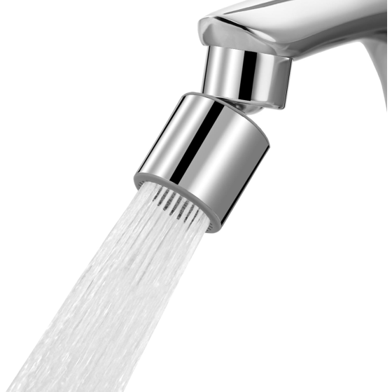 360° Twist Kitchen Sink Aerator, Dual-function Sink Sprayer Attachment, Faucet Replacement Part 55/64'' Female Thread, Chrome