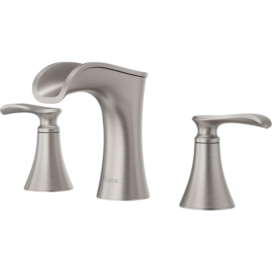 Bathroom Sink Faucet, 8-Inch Widespread, 2-le, 3-Hole, Spot Defense Brushed Nickel Finish