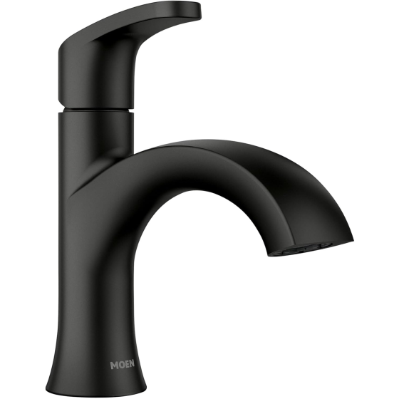 Black Matte One-le Single Hole Bathroom Sink Faucet with Optional Deckplate